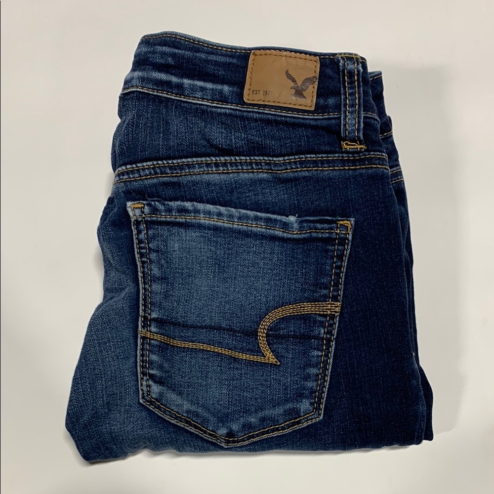 American Eagle Dark Blue Denim Jeans Jeggings 2Reg 2x29.5‎ 0480